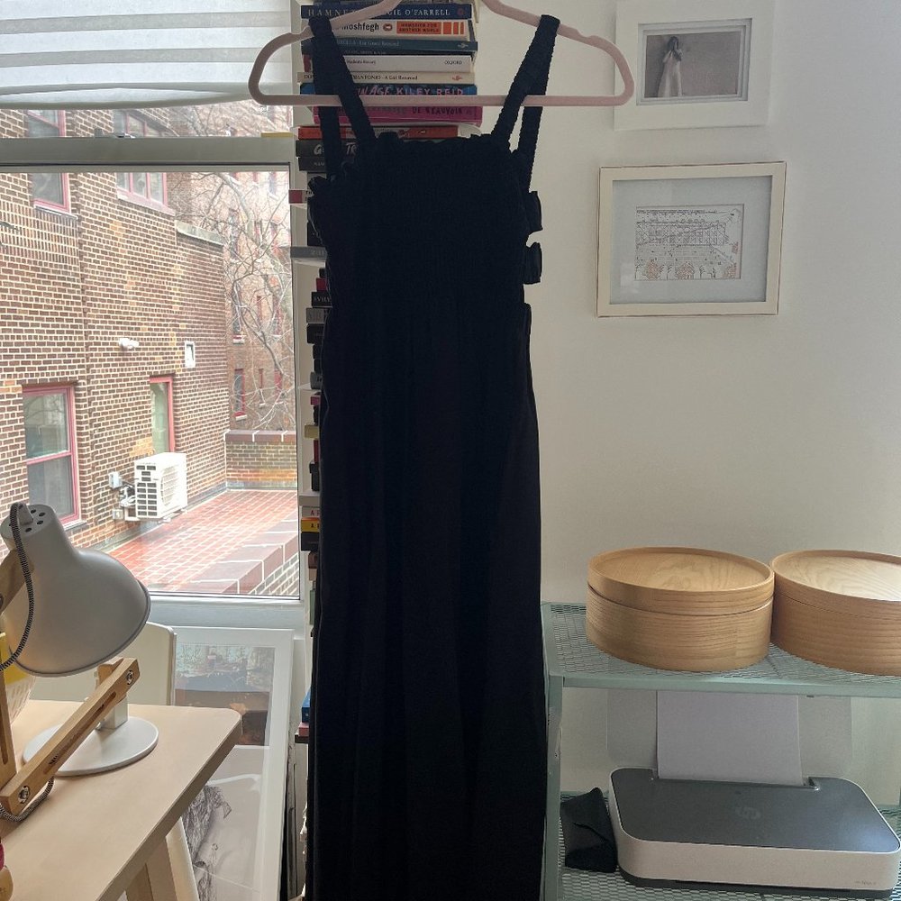 Topshop Black Sundress With Open Back